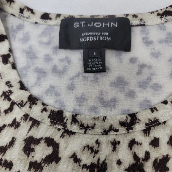 St John Leopard Print Women's Top Sz S - Picture 4 of 8